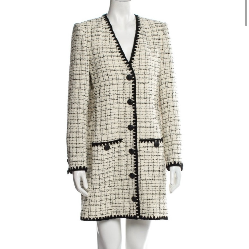 Veronica beard Cream and Black Tweed dress